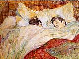 Edgar Degas Canvas Paintings - In Bed